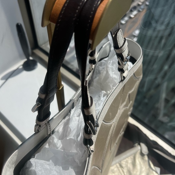 Coach Gold Tote Rhinestone Studded Shoulder Bag - Picture 11 of 13